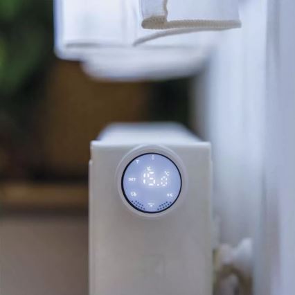 Розумна термостатична головка з РК-дисплеєм GoSmart M30x1,5 2xAA/1,5V Tuya