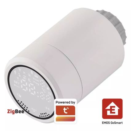 Розумна термостатична головка з РК-дисплеєм GoSmart M30x1,5 2xAA/1,5V Tuya