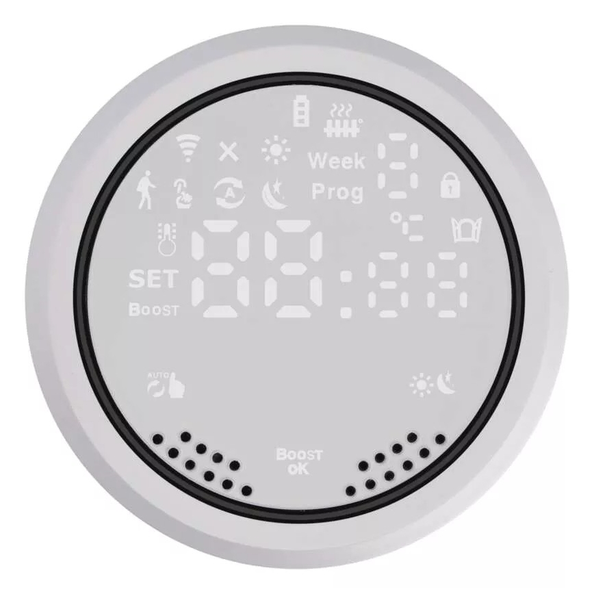 Розумна термостатична головка з РК-дисплеєм GoSmart M30x1,5 2xAA/1,5V Tuya