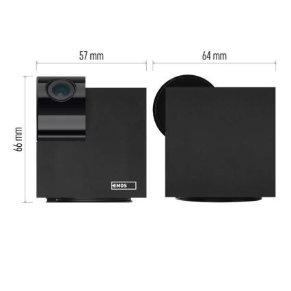 Розумна внутрішня поворотна камера з датчиком руху GoSmart 5V Wi-Fi Tuya чорна