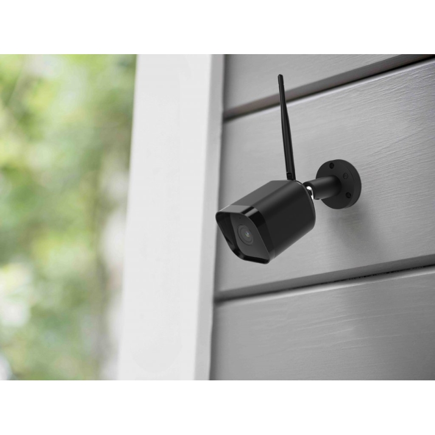 Розумна зовнішня камера з сенсором Full HD 1080p 12В IP65 Wi-Fi Tuya чорна