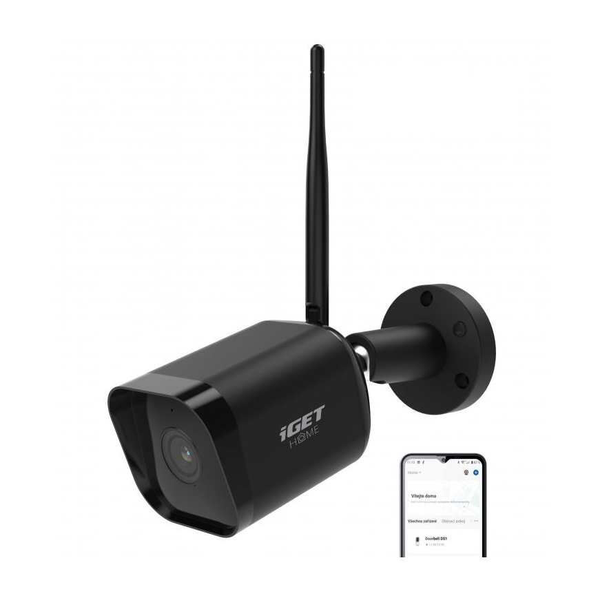 Розумна зовнішня камера з сенсором Full HD 1080p 12В IP65 Wi-Fi Tuya чорна