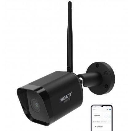 Розумна вулична камера з датчиком Full HD 1080p 12V IP65 Wi-Fi Tuya чорний