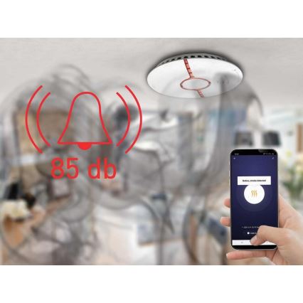 Розумний детектор диму 2xAAA Wi-Fi Tuya