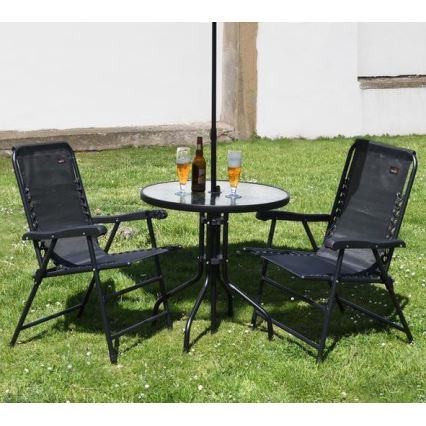 Розкладне садове крісло чорний