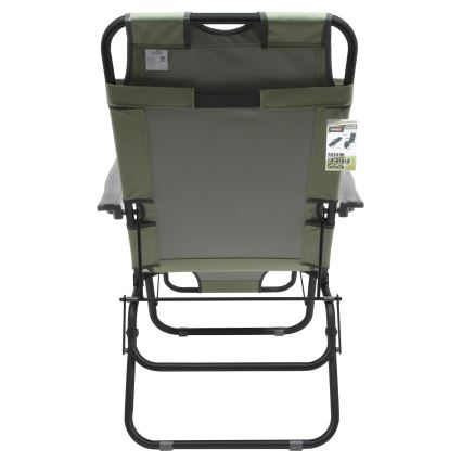 Розкладне крісло регулювальне зелений/чорний