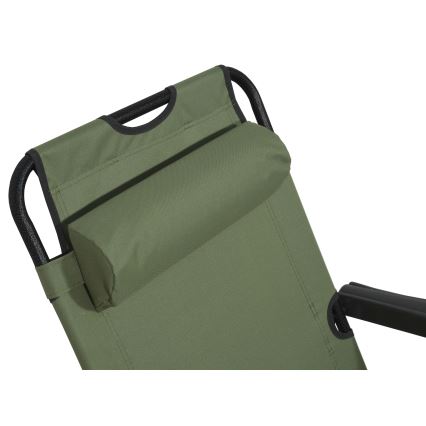 Розкладне крісло регулювальне зелений/чорний