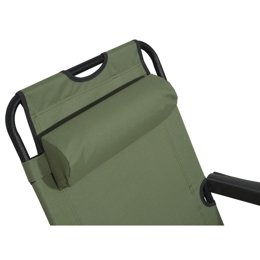 Розкладне крісло регулювальне зелений/чорний