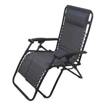 Розкладний стілець для відпочинку сірий