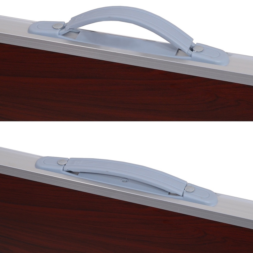 Розкладний кемпінговий стіл коричневий/матовий хром