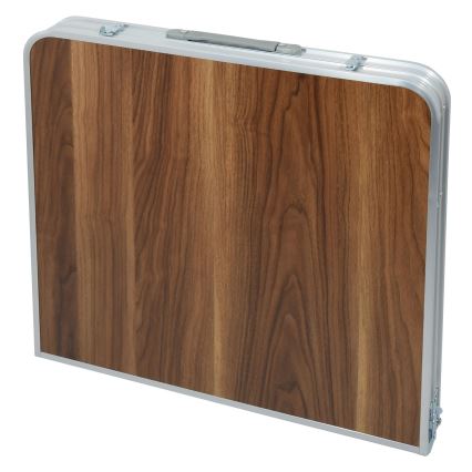 Розкладний кемпінговий стіл коричневий/матовий хром