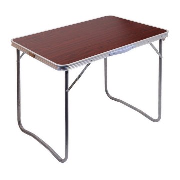 Розкладний кемпінговий стіл коричневий/матовий хром
