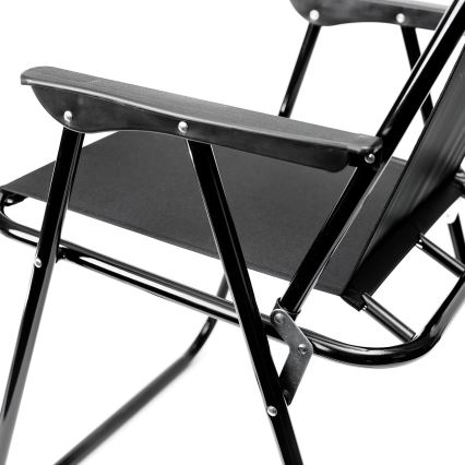 Розкладний кемпінговий стілець чорний