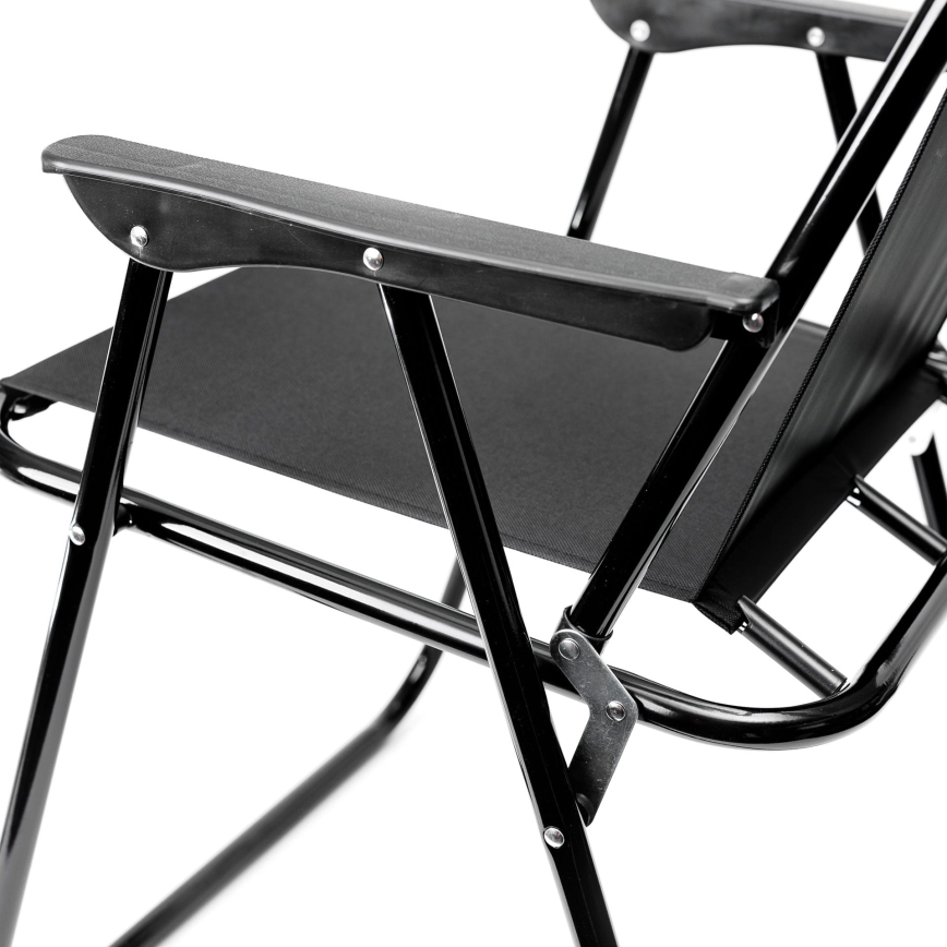 Розкладний кемпінговий стілець чорний