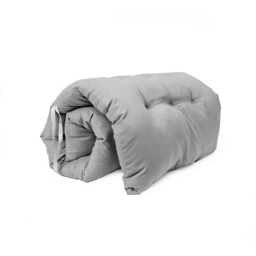 Розкладний кемпінговий стілець з матрацом чорний/сірий