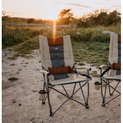 Розкладний кемпінговий стілець коричневий