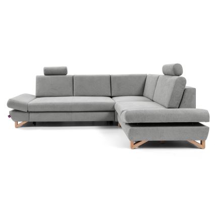 Розкладний кутовий м'який диван у формі L AVESTA з місцем для зберігання, правий, сірий
