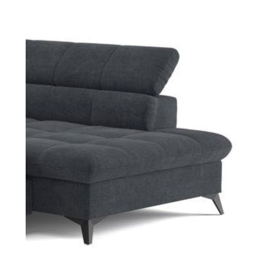 Розкладний кутовий диван у формі L MARANO лівий чорний