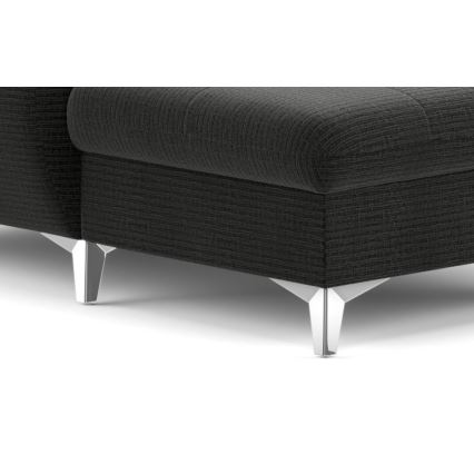 Розкладний кутовий диван у формі U з місцем для зберігання CATANIA, правий, графіт