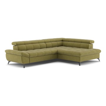 Розкладний кутовий диван у формі L MARANO правий оливковий