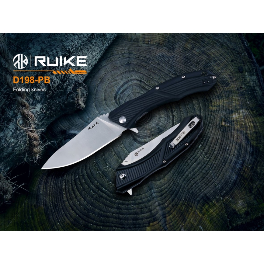 Ruike RUD198PB - Складаний кишеньковий ніж 23,1 см чорний