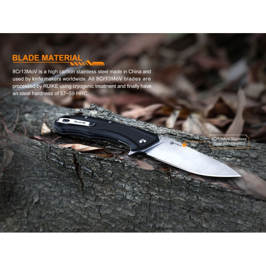 Ruike RUD198PB - Складной карманный нож 23,1 см черный