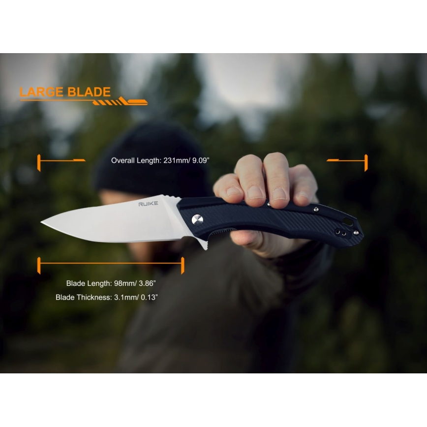 Ruike RUD198PB - Складной карманный нож 23,1 см черный