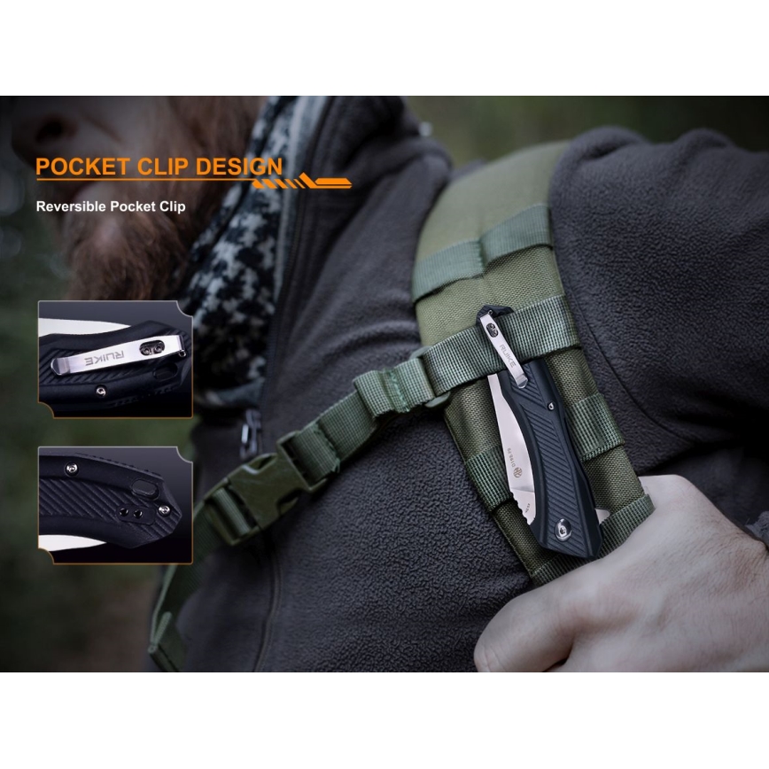 Ruike RUD198PB - Складной карманный нож 23,1 см черный