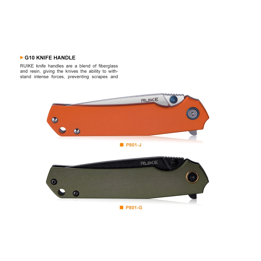 Ruike RUP801J - Складной карманный нож 20 см оранжевый