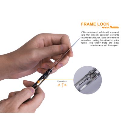 Ruike RUP801J - Складной карманный нож 20 см оранжевый