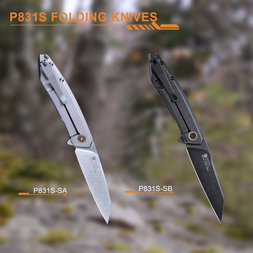 Ruike RUP831SSA - Складаний компактний ніж 19,5 см срібний