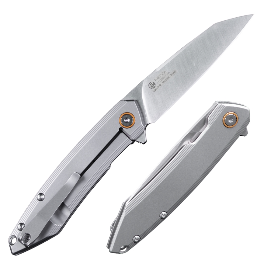 Ruike RUP831SSA - Складаний компактний ніж 19,5 см срібний