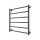 Рушникосушка у вигляді драбини для ванної INOX FLAT 122 Вт/230 В 57x43 см нержавіюча сталь/антрацит