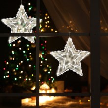 Різдвяна LED декорація для вікна 35xLED/3xAA теплий білий