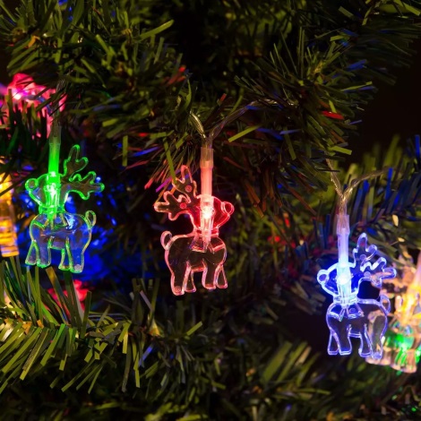 Різдвяна LED гірлянда 20xLED 2,25м кольоровий північний олень