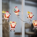Різдвяна LED гірлянда на присосках 6xLED/2xAA 1,2м теплий білий Санта
