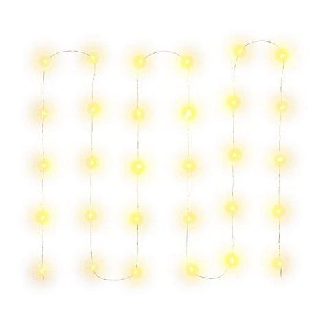 Різдвяна LED гірлянда-штора 30xLED/3xAA 3,3м теплий білий