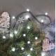 Різдвяна вулична світлодіодна гірлянда 200xLED/8 режимів 25м IP44 холодний білий