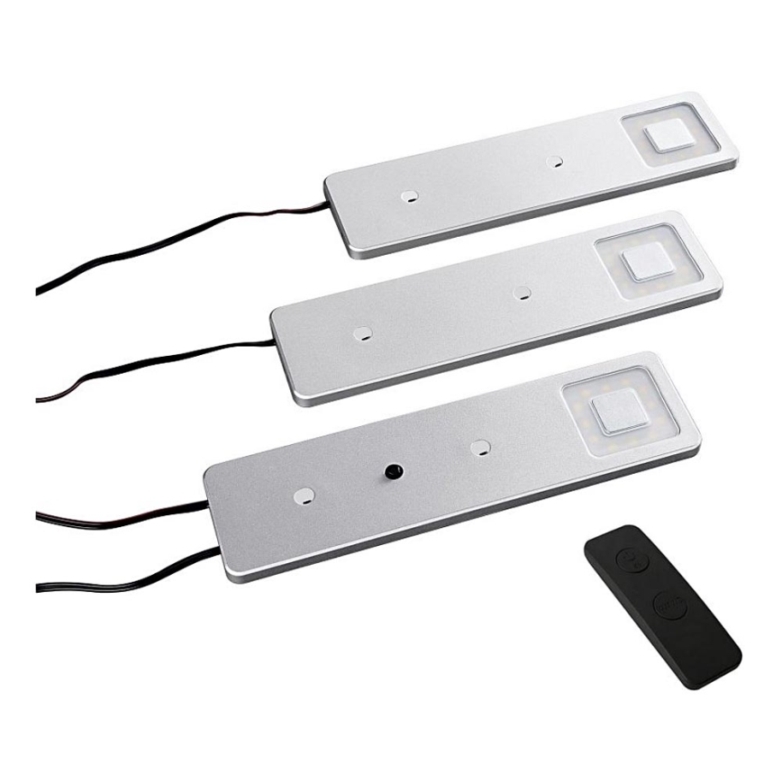 SADA 3x LED світильник для підсвітки стільниці CORTINA LED/2,4W/230V+ дистанційне керування