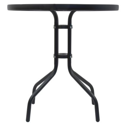 Садовий стіл діаметр 70 см чорний