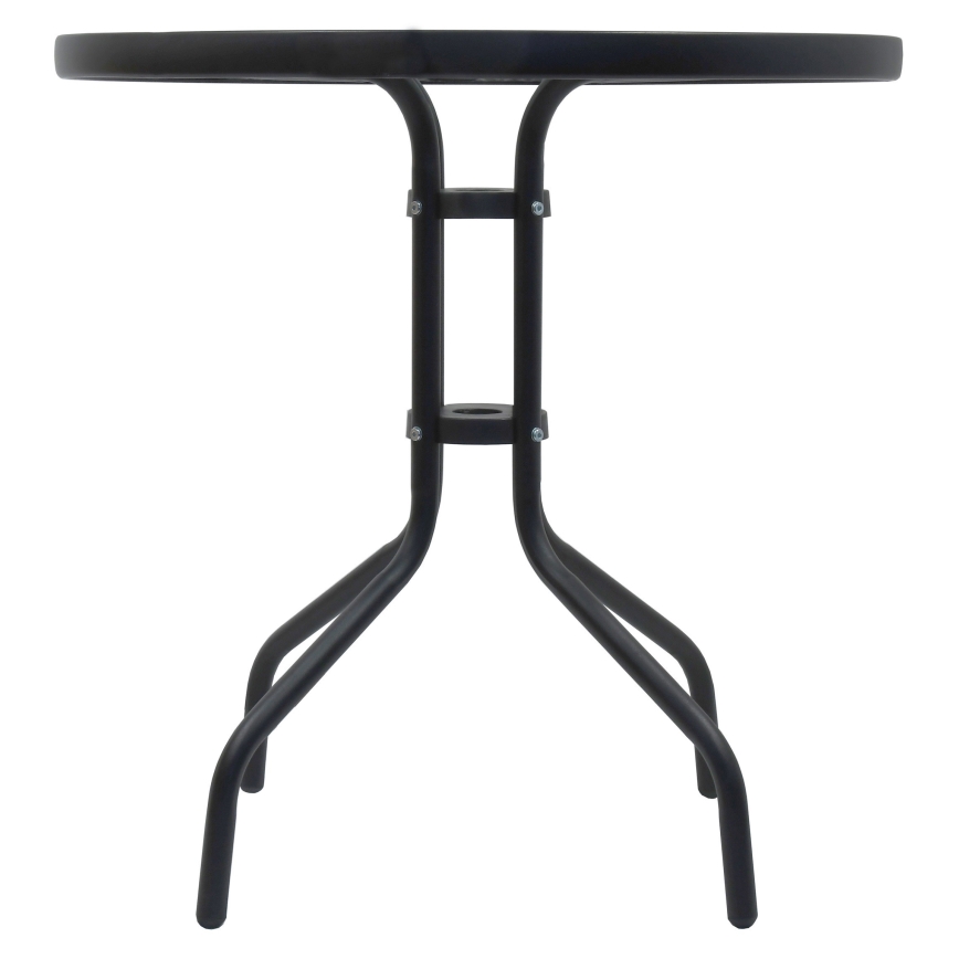 Садовий стіл діаметр 70 см чорний