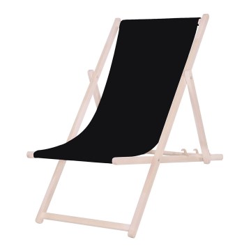 Садовое шезлонг черный/бук