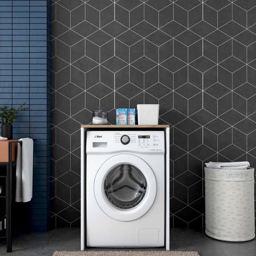 Шафа для пральної машини RANI 65x91,8 см біло-коричнева