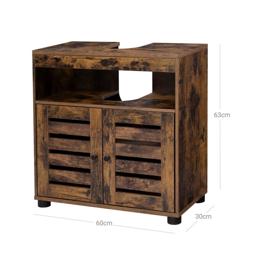 Шафа для ванної кімнати RENE коричнева