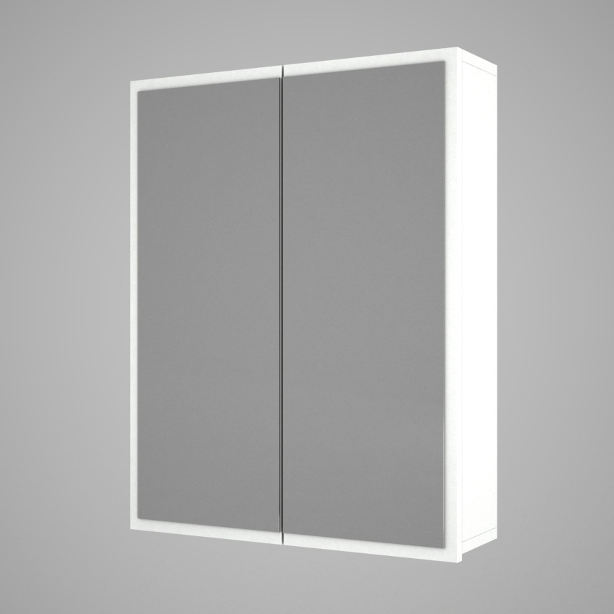 Шафка для ванної кімнати з дзеркалом KAYLA 78x60 см білий