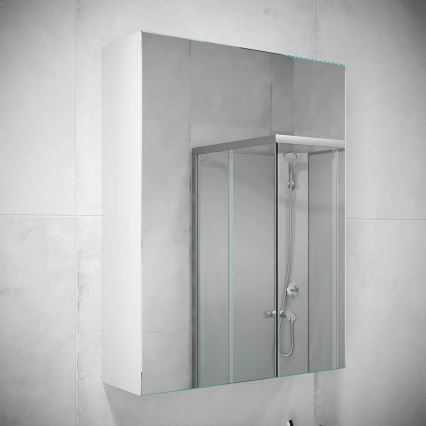 Шафка з дзеркалом для ванної кімнати HENRY 65x50 см білий