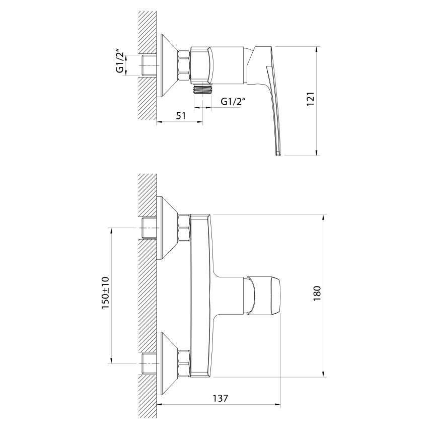 Samona - Душевой смеситель KORANA полированный хром