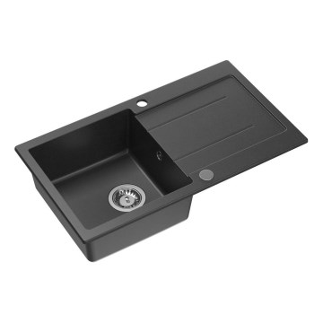 Samona - Кухонна мийка SAMONA 77x44 см граніт/чорна