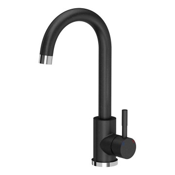 Samona - Кухонный смеситель 32 см, гранит/чёрный