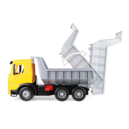 Самосвал Mercedes GIGA TRUCKS, 65 см, жёлтый/серый